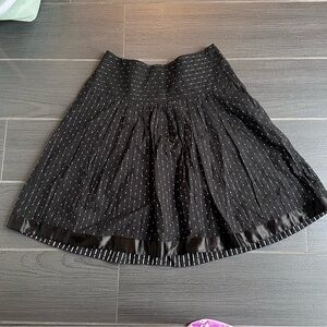 The Limited Black A-Line Skirt with White Dots